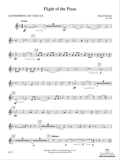 Flight of the Piasa: (wp) 2nd B-flat Trombone T.C.