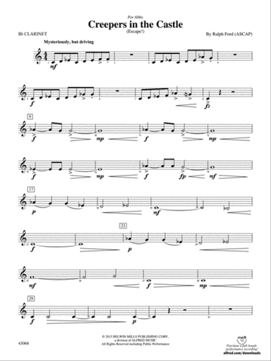 Creepers in the Castle: 1st B-flat Clarinet