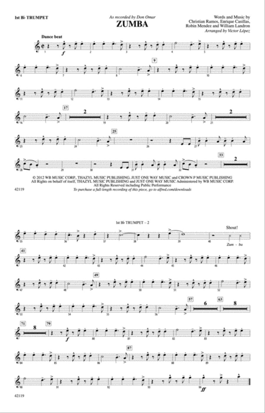 Zumba: 1st B-flat Trumpet