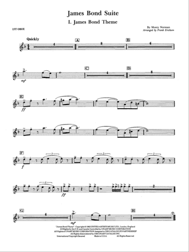 James Bond Suite (Medley): Oboe