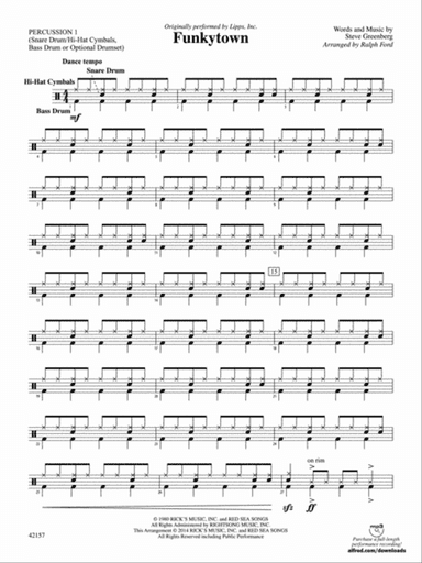 Funkytown: 1st Percussion