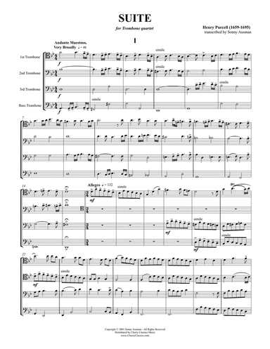 Suite in 6 Movements for Trombone Quartet