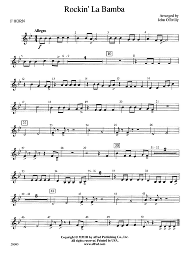 Rockin' La Bamba: 1st F Horn