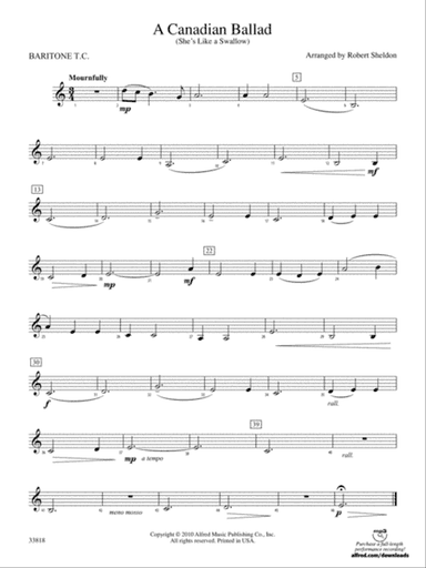 A Canadian Ballad: Baritone T.C.