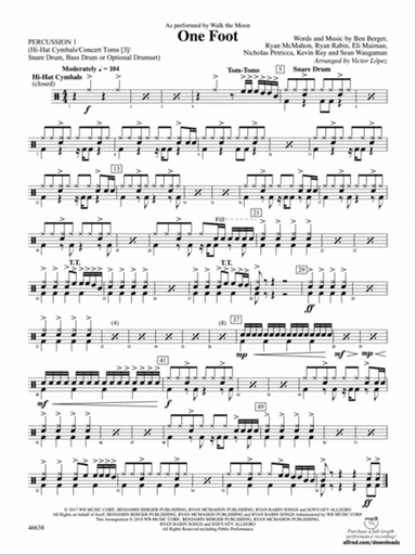 One Foot: 1st Percussion