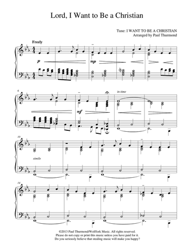 Lord, I Want to Be a Christian