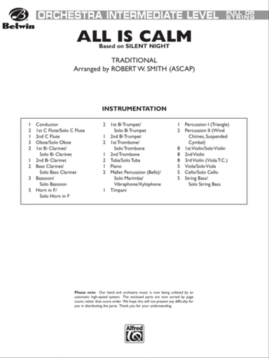 All Is Calm (Based on "Silent Night"): Score