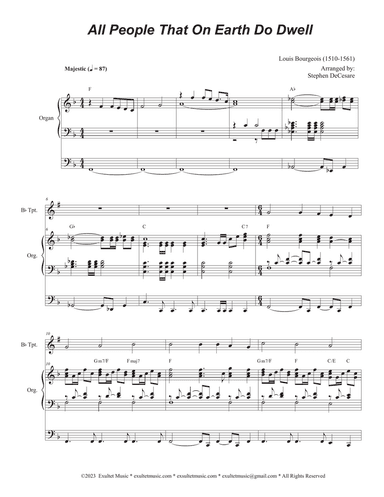 All People That On Earth Do Dwell (Bb-Trumpet solo and Organ)
