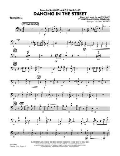 Dancing In The Street - Trombone 4