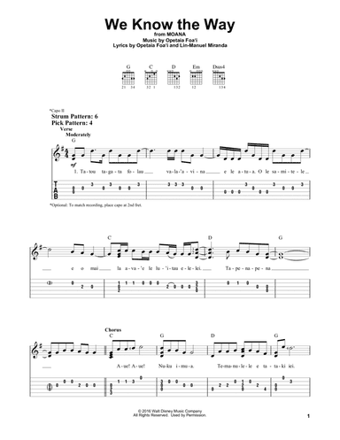 We Know The Way (from Moana)