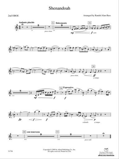 Shenandoah: 2nd Oboe