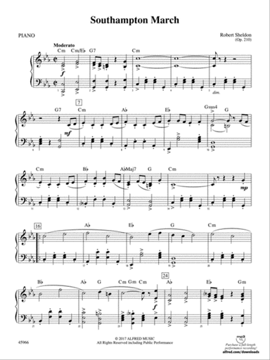 Southampton March: Piano Accompaniment