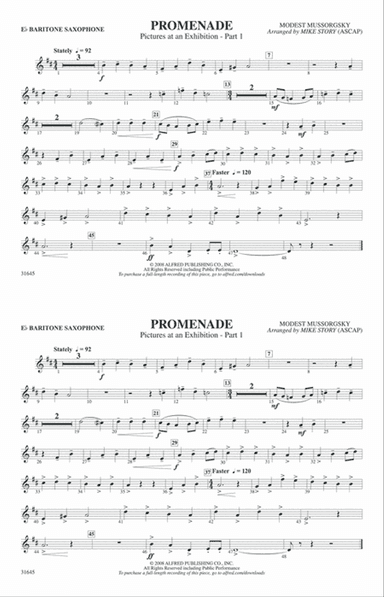 Promenade: E-flat Baritone Saxophone
