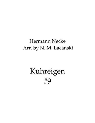 Kuhreigen #9