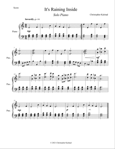 It's Raining Inside (Solo Piano)