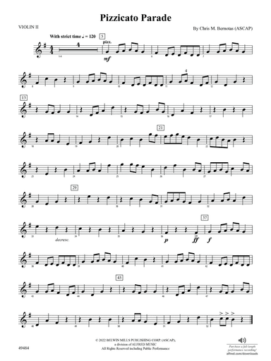 Pizzicato Parade: 2nd Violin