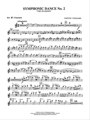 Symphonic Dance No. 2: 1st B-flat Clarinet