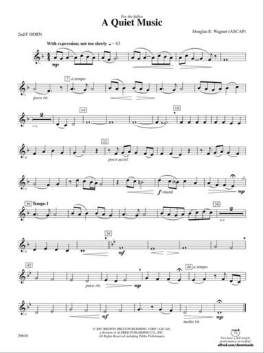 A Quiet Music: 2nd F Horn