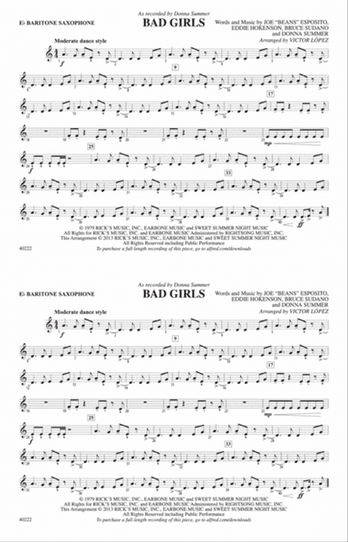 Bad Girls: E-flat Baritone Saxophone