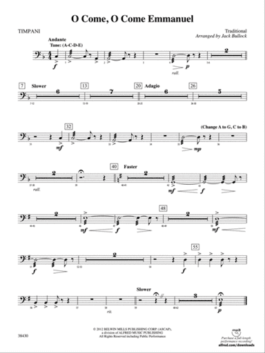 O Come, O Come Emmanuel: Timpani