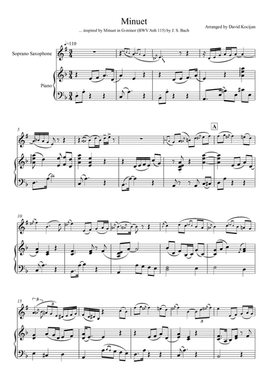 Minuet in G-minor, BWV Anh 115 (soprano sax & piano)