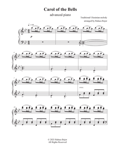 Carol of the Bells (epic advanced piano)
