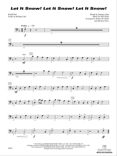 Let It Snow! Let It Snow! Let It Snow!: (wp) B-flat Tuba B.C.