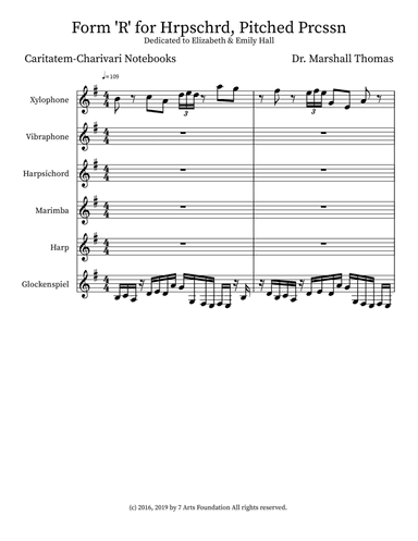 Form 'R' for Hrpschrd, Pitched Prcssn
