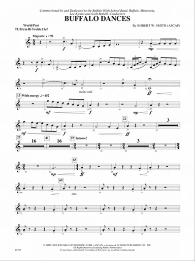 Buffalo Dances: (wp) B-flat Tuba T.C.