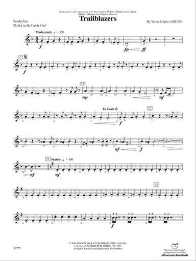 Trailblazers: (wp) B-flat Tuba T.C.