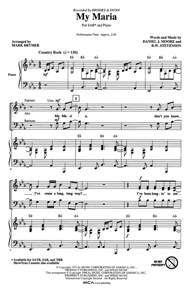 My Maria (arr. Mark Brymer)
