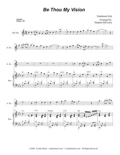Be Thou My Vision (Alto Saxophone and Piano)