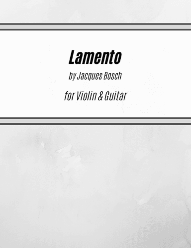 Lamento (for Violin and Guitar)