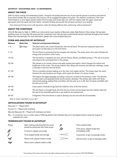 Autopilot: Bb Educational Pack