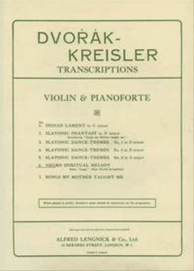 Negro Spritual Melody op. 95