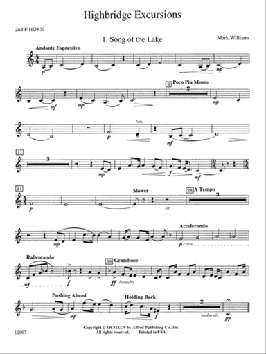 Highbridge Excursions: 2nd F Horn