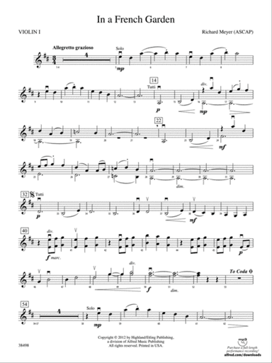 In a French Garden: 1st Violin