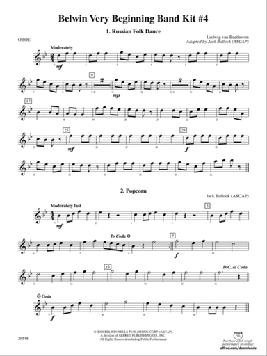 Belwin Very Beginning Band Kit #4: Oboe