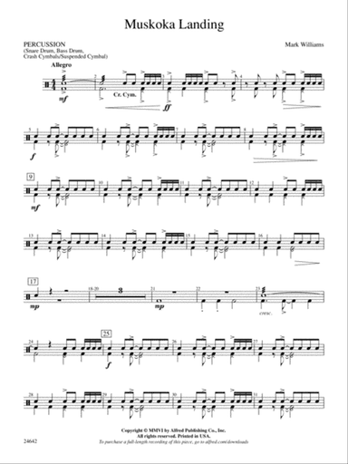 Muskoka Landing: 1st Percussion