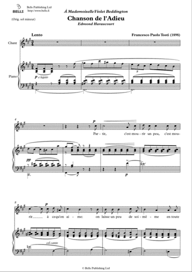 Chanson de l'Adieu (F-sharp minor)