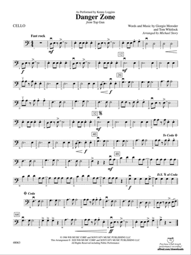Danger Zone from Top Gun: Cello