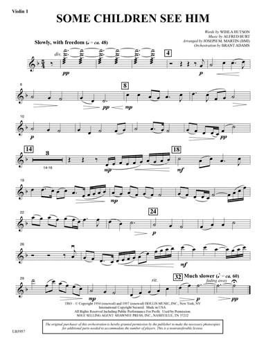Some Children See Him (arr. Joseph M. Martin) - Violin 1