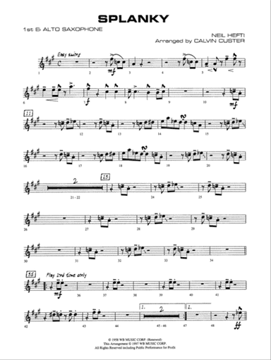 Splanky: E-flat Alto Saxophone