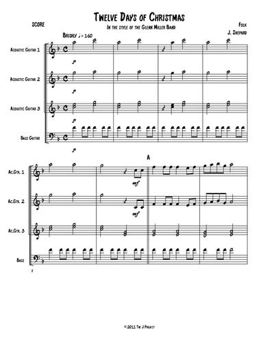 12 Days of Christmas - Score Only