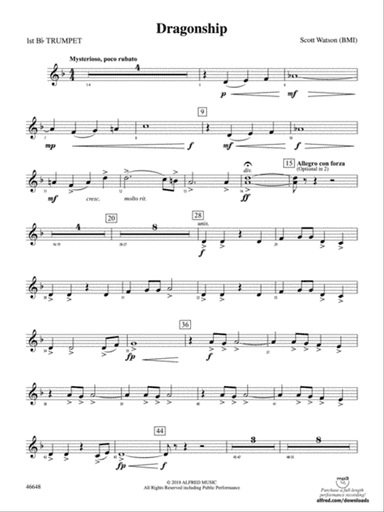 Dragonship: 1st B-flat Trumpet