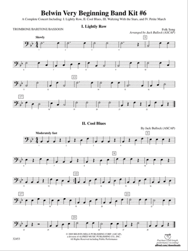 Belwin Very Beginning Band Kit #6: 1st Trombone
