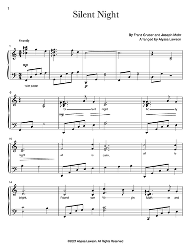 Silent Night (piano solo)