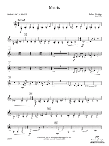 Metrix: B-flat Bass Clarinet