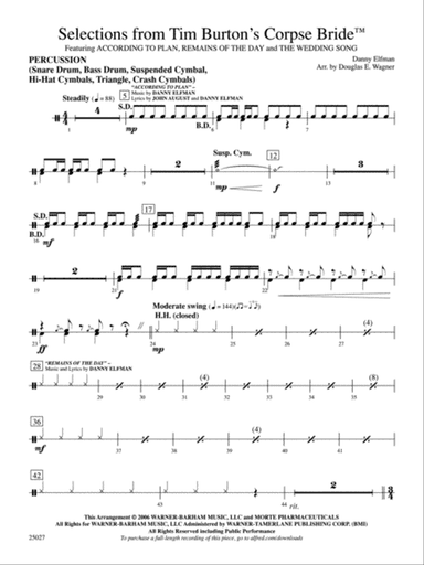 Corpse Bride, Selections from Tim Burton's: 1st Percussion