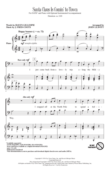 Santa Claus Is Comin' To Town (arr. John Leavitt)